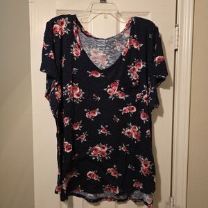 Torrid Floral Navy Women's Top